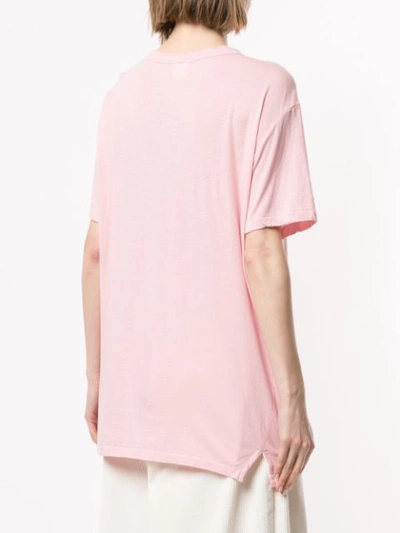 Shop Bassike Classic Wide Heritage T-shirt - Pink