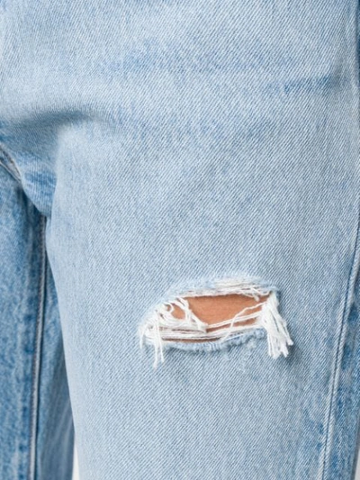Shop Levi's Cropped Boyfriend Jeans In Blue
