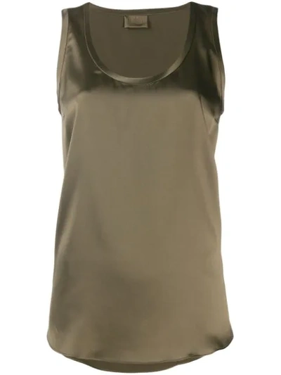 Shop Brunello Cucinelli Sleeveless Shift Top In C7389 Green