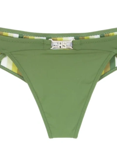 Shop Amir Slama Bikini Top With Patch In Green