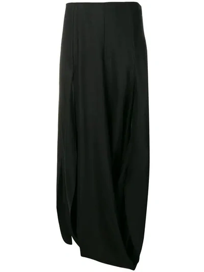 Shop Jacquemus Nahil Draped Skirt In Black