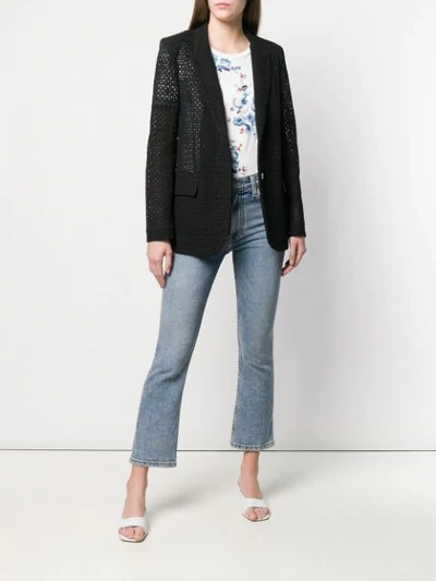 Shop Pinko Embroidered Blazer In Black