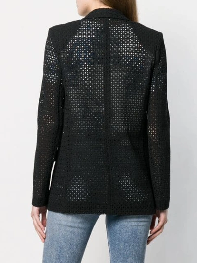 Shop Pinko Embroidered Blazer In Black