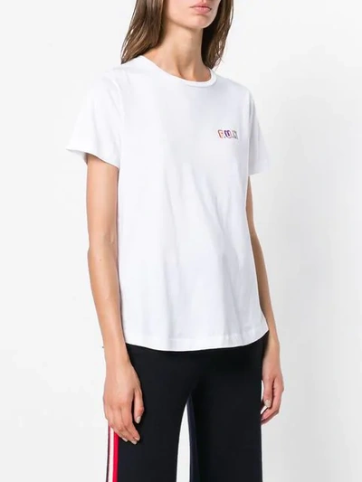 Shop Chinti & Parker Slogan Short-sleeve T-shirt In White