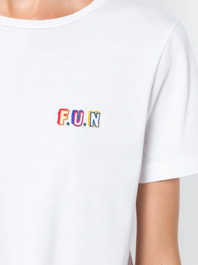Shop Chinti & Parker Slogan Short-sleeve T-shirt In White