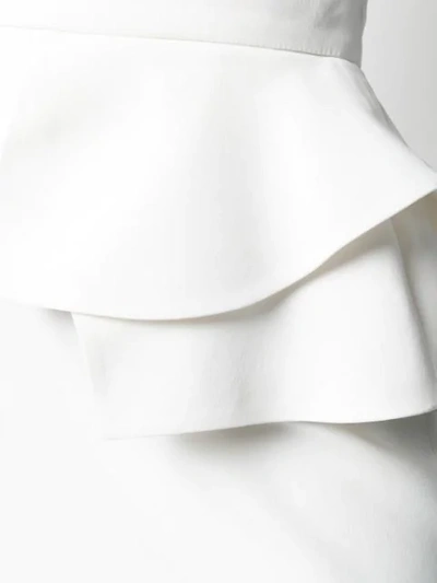 Shop Alexander Mcqueen Ruffle Trim Skirt In White