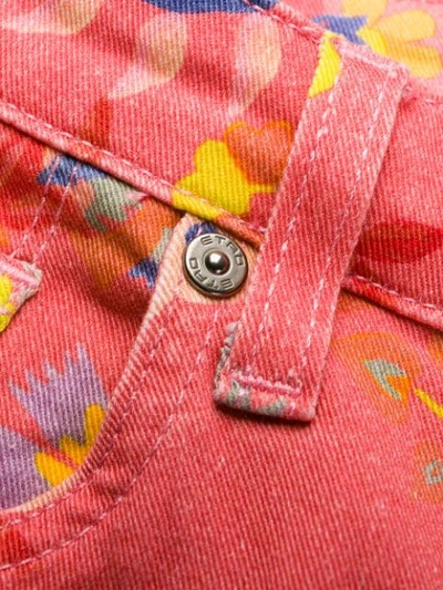 Shop Etro Jeans Mit Blumen-print - Rosa In Pink