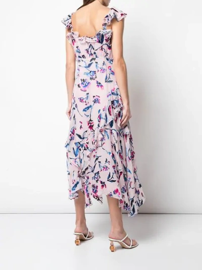 Shop Tanya Taylor Violeta Floral Ruffle Dress In Pink