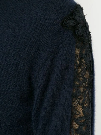 Shop Onefifteen Lace Detail Top In Blue