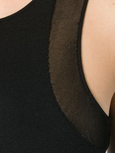 Shop Stella Mccartney Sheer Detail Jumpsuit In Black
