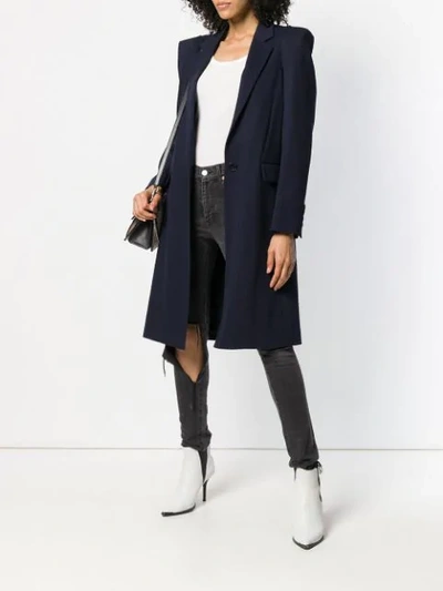 Shop Givenchy Single-breasted Coat - Blue