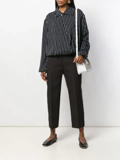 Shop Jil Sander Cropped Tailored Trousers In Brown