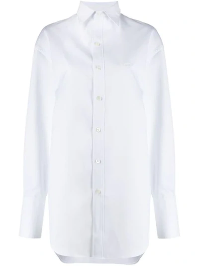 Shop Balenciaga Pulled Shirt In White