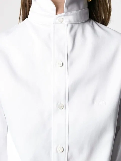 Shop Balenciaga Pulled Shirt In White