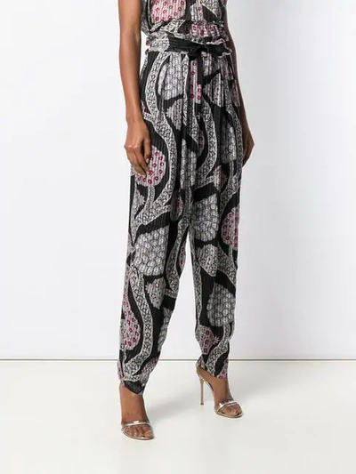 ISABEL MARANT LOOSE-FIT PRINTED TROUSERS - 黑色