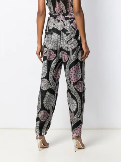 ISABEL MARANT LOOSE-FIT PRINTED TROUSERS - 黑色