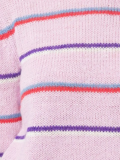 Shop Isabel Marant Étoile Striped Knitted Jumper In Pink