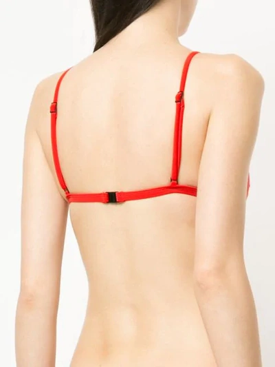 Shop Matteau The Petite Triangle Bikini Top In Red