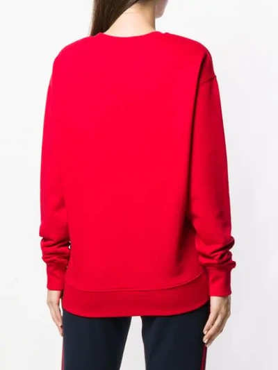 Shop Roqa Anchor Print Sweatshirt - Red