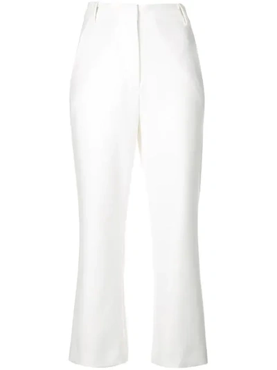 Shop Tibi Anson Bootcut Trousers - White