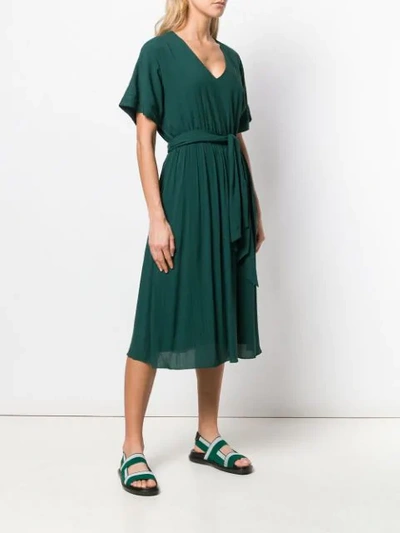 Shop Bellerose Belted Midi Dress In Green