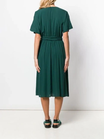 Shop Bellerose Belted Midi Dress In Green