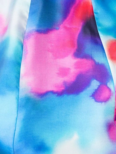 Shop Msgm Printed Cropped Blouse - Multicolour