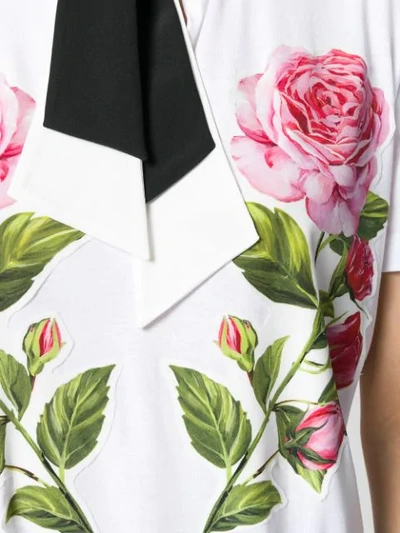 Shop Dolce & Gabbana Floral Print T-shirt - White
