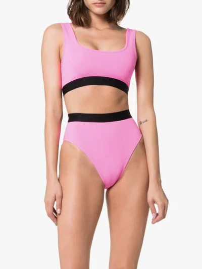 Shop Beth Richards 'kim' Bikini Mit Hohem Bund In Pink