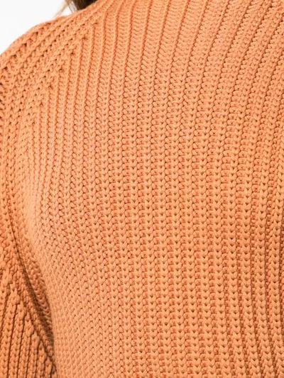 Shop Rosetta Getty Cropped Knit Jumper - Brown