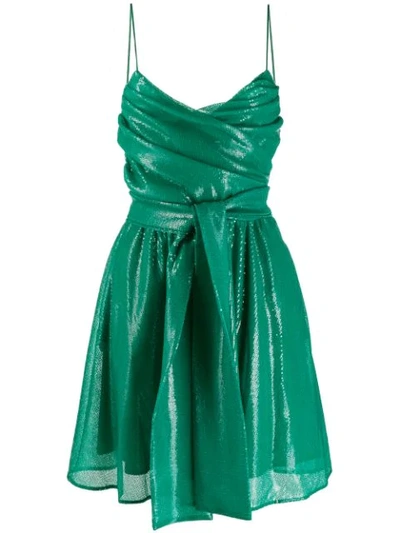 Shop Msgm Cocktail Dress In Green