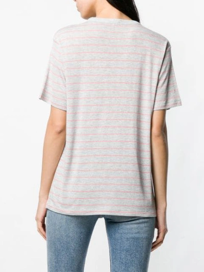 Shop Alexander Wang T Striped T-shirt In Grey