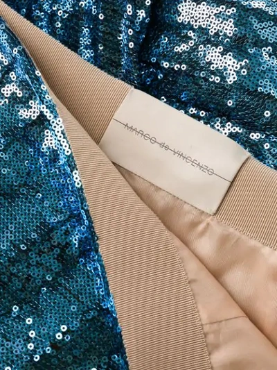 Marco De Vincenzo Sequin Skirt In Blue