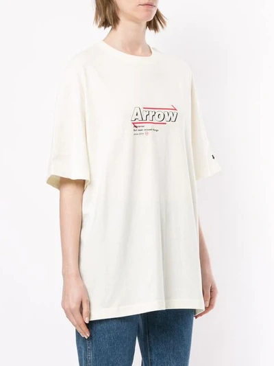 Shop Ader Error Arrow Print Oversized T-shirt In White