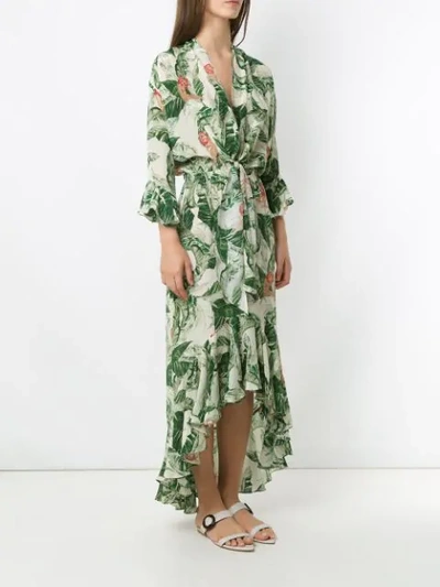 Shop Adriana Degreas Kleid Mit Langen Ärmeln - Grün In Green