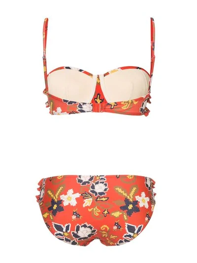 Muller Of Yoshiokubo Abiquiu Fringe Bikini In Red