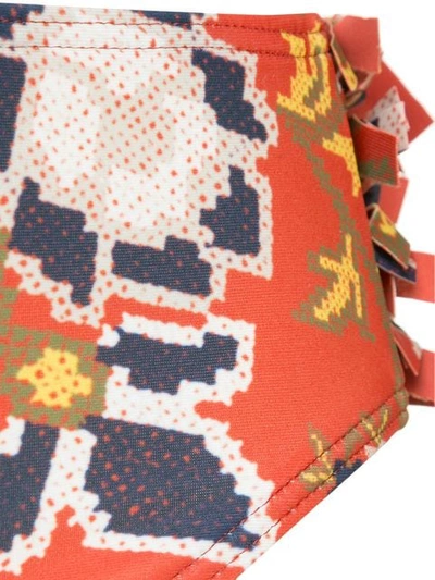 Muller Of Yoshiokubo Abiquiu Fringe Bikini In Red