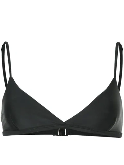 Shop Matteau The Tri Crop Bikini Top In Black