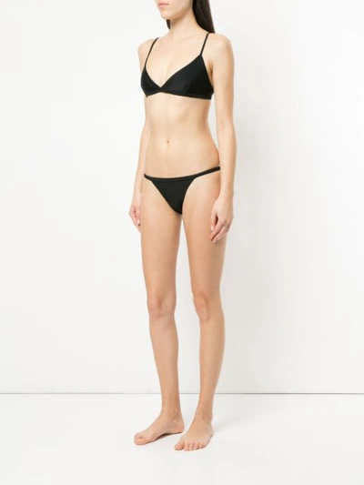 Shop Matteau The Tri Crop Bikini Top In Black