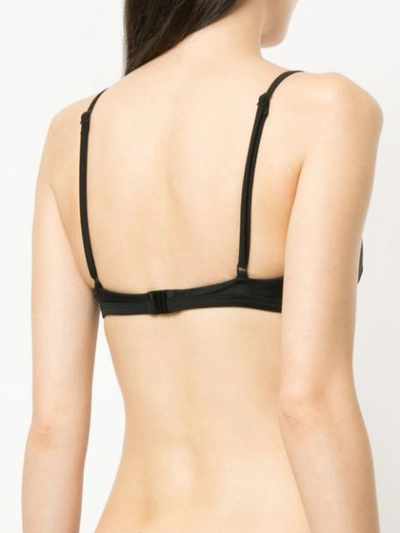Matteau The Tri Crop Black Bikini Top In Black
