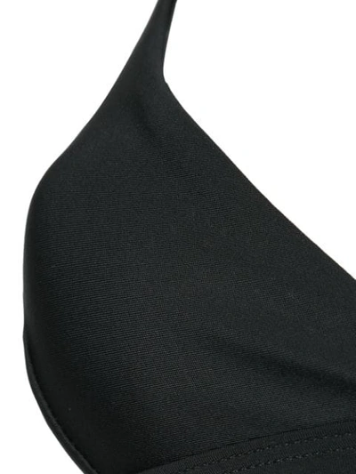 Matteau The Tri Crop Black Bikini Top In Black