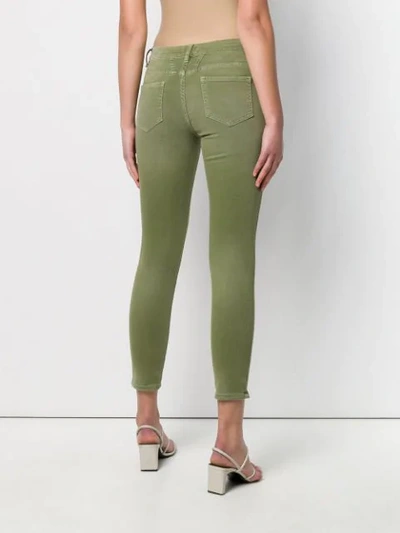 Shop Closed Cropped Skinny Jeans In Green
