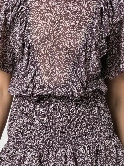 LES COYOTES DE PARIS NARA PRINTED SHORT DRESS - 紫色