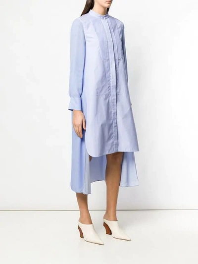Shop Chloé Asymmetric Hem Dress In Blue