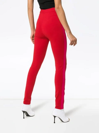 Ben Taverniti Unravel Project Unravel Project Lace Up Skinny Trousers In Red