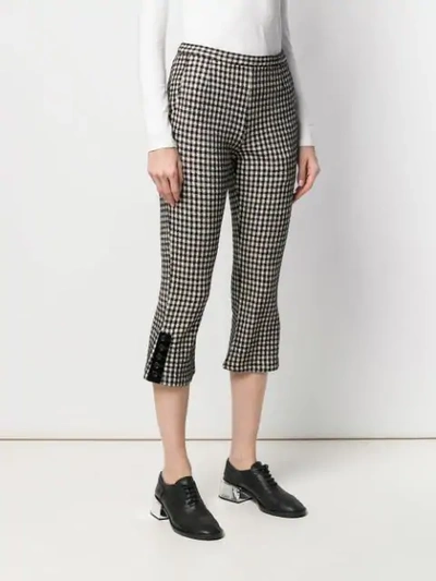 Pre-owned Comme Des Garçons Gingham Check Trousers In Black