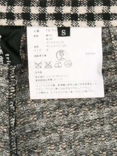 Pre-owned Comme Des Garçons Gingham Check Trousers In Black