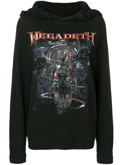 Shop R13 Megadeath Print Hoodie In Black