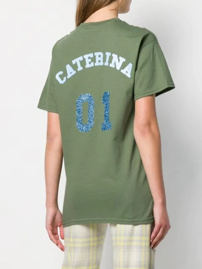 Shop Semicouture 'caterina' T-shirt In Green