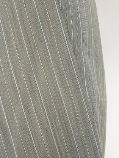 Shop Christopher Esber Striped Wide Leg Trousers - Grey